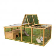 Výběh pro králíky s domečkem