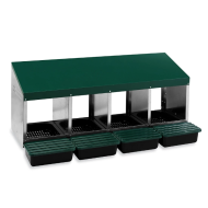 Snáškové hnízdo pro slepice se sběrným košíkem na vejce GAUN 10103 čtyřmístné