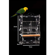 Transparentní krmítko pro andulky dual vel. L